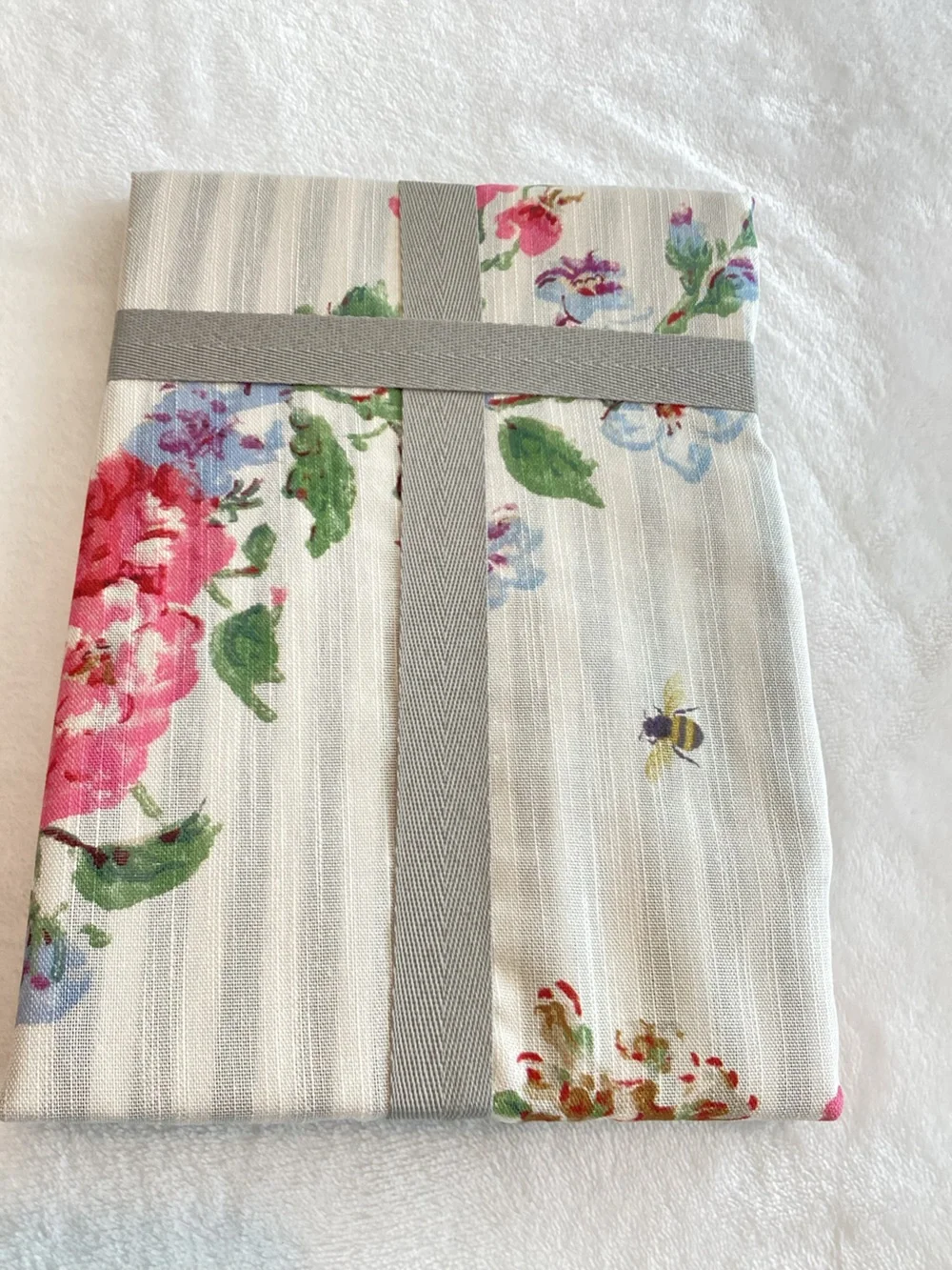 🐝Anthropologie Printed Euro Sham Cotton Slub New Floral Stripe Bees